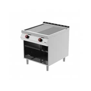 gas grill on open cabinet - desco