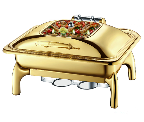 gold chafing dish buffet