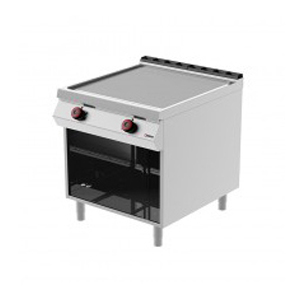 gas grill on open cabinet - desco